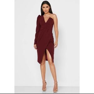 Lavish Alice one shoulder puff sleeve dress 2